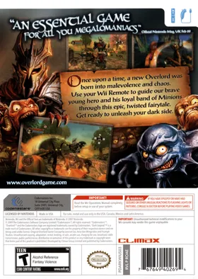 Overlord- Dark Legend box cover back